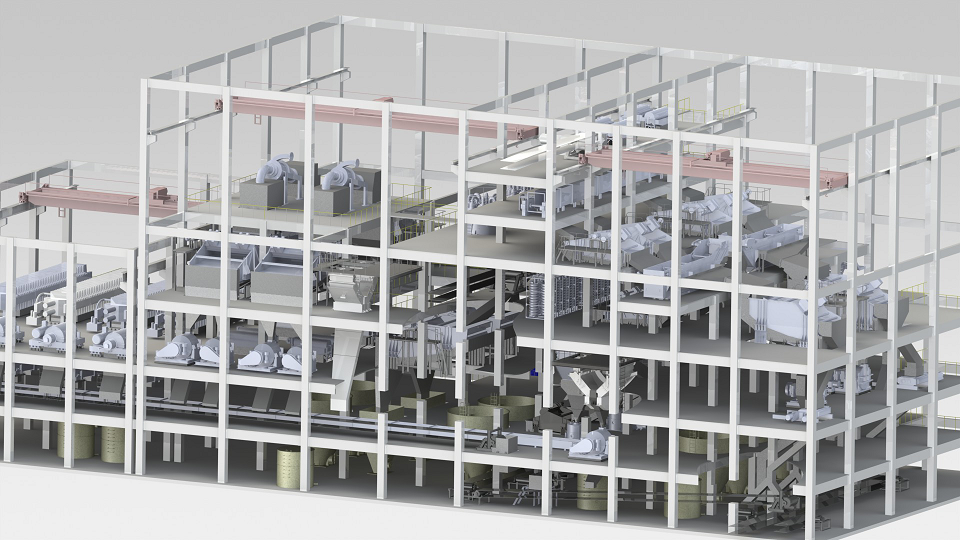 3D mineral processing plant design Helius Tech Serena