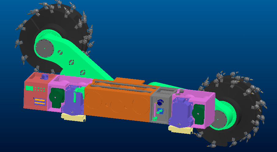 sectional-drawing-SWS300-NW-Shortwall-Dual-Drum-Shearer-underground-mining-shortwall-mining-coal-mining-electrical-traction-Helius-tech Serena